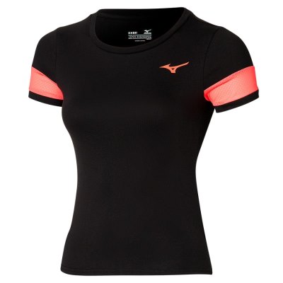 Camisa Mizuno Athletics Tee Mujer - Negros - Chile M817FTZECD